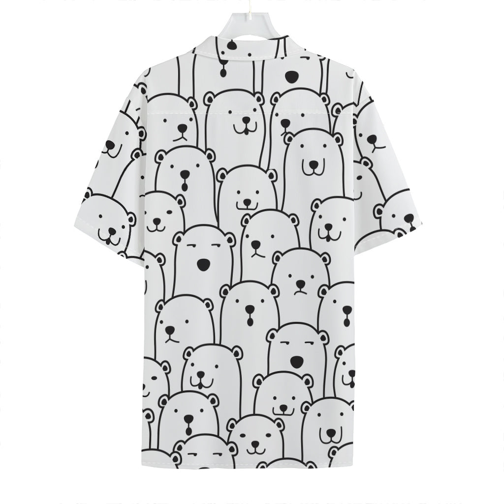 Cute Polar Bear Pattern Print Hawaiian Shirt