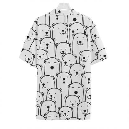 Cute Polar Bear Pattern Print Hawaiian Shirt