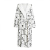 Cute Polar Bear Pattern Print Hooded Bathrobe