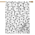 Cute Polar Bear Pattern Print House Flag