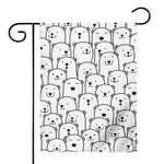 Cute Polar Bear Pattern Print House Flag