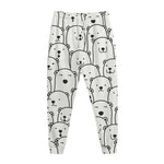 Cute Polar Bear Pattern Print Jogger Pants