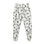 Cute Polar Bear Pattern Print Jogger Pants