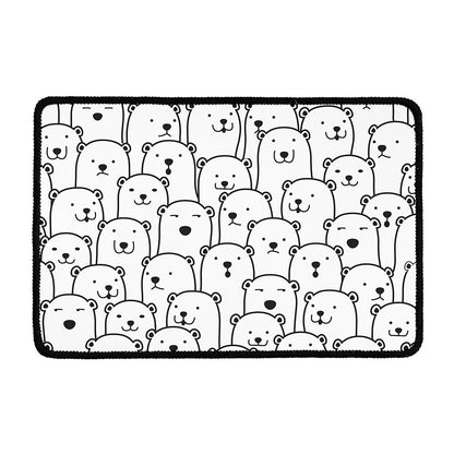 Cute Polar Bear Pattern Print Kitchen Mat