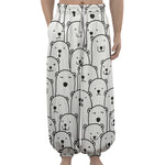 Cute Polar Bear Pattern Print Lantern Pants