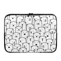 Cute Polar Bear Pattern Print Laptop Sleeve