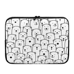 Cute Polar Bear Pattern Print Laptop Sleeve