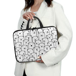 Cute Polar Bear Pattern Print Laptop Sleeve With Handle