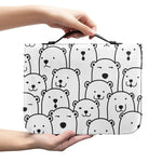 Cute Polar Bear Pattern Print Leather Bible Cover