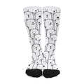 Cute Polar Bear Pattern Print Long Socks