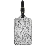 Cute Polar Bear Pattern Print Luggage Tag