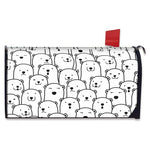 Cute Polar Bear Pattern Print Mailbox Cover