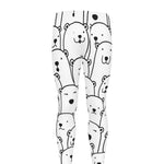Cute Polar Bear Pattern Print Men's leggings