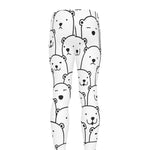 Cute Polar Bear Pattern Print Men's leggings