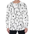 Cute Polar Bear Pattern Print Men's Long Sleeve T-Shirt