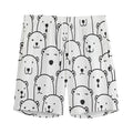 Cute Polar Bear Pattern Print Men's Athletic Shorts
