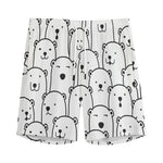 Cute Polar Bear Pattern Print Men's Sports Shorts