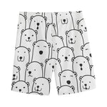 Cute Polar Bear Pattern Print Men's Sports Shorts