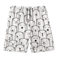 Cute Polar Bear Pattern Print Men's Swim Trunks