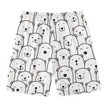 Cute Polar Bear Pattern Print Men's Swim Trunks