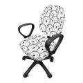 Cute Polar Bear Pattern Print Office Chair Cover