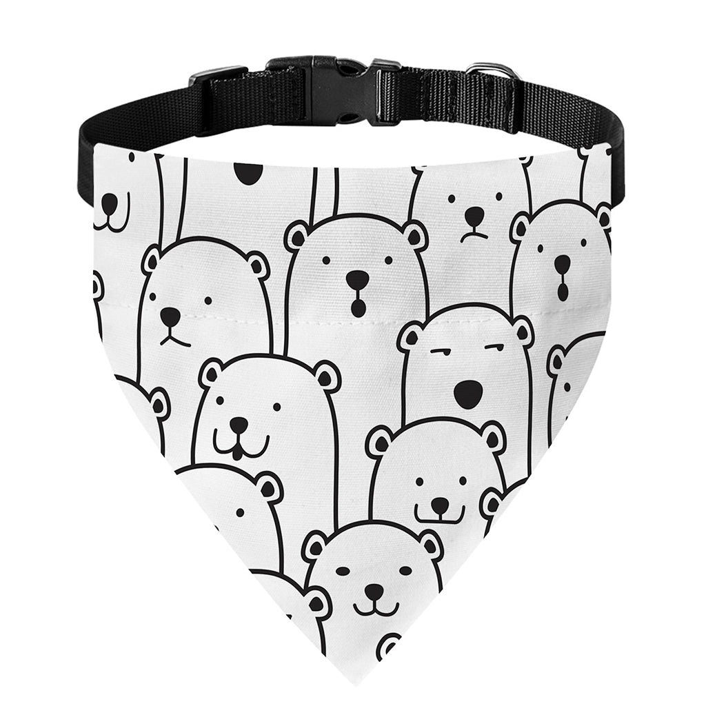 Cute Polar Bear Pattern Print Over The Collar Dog Bandana