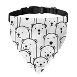 Cute Polar Bear Pattern Print Over The Collar Dog Bandana