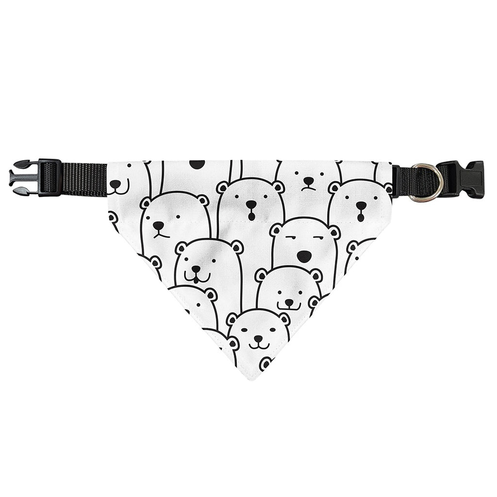 Cute Polar Bear Pattern Print Over The Collar Dog Bandana