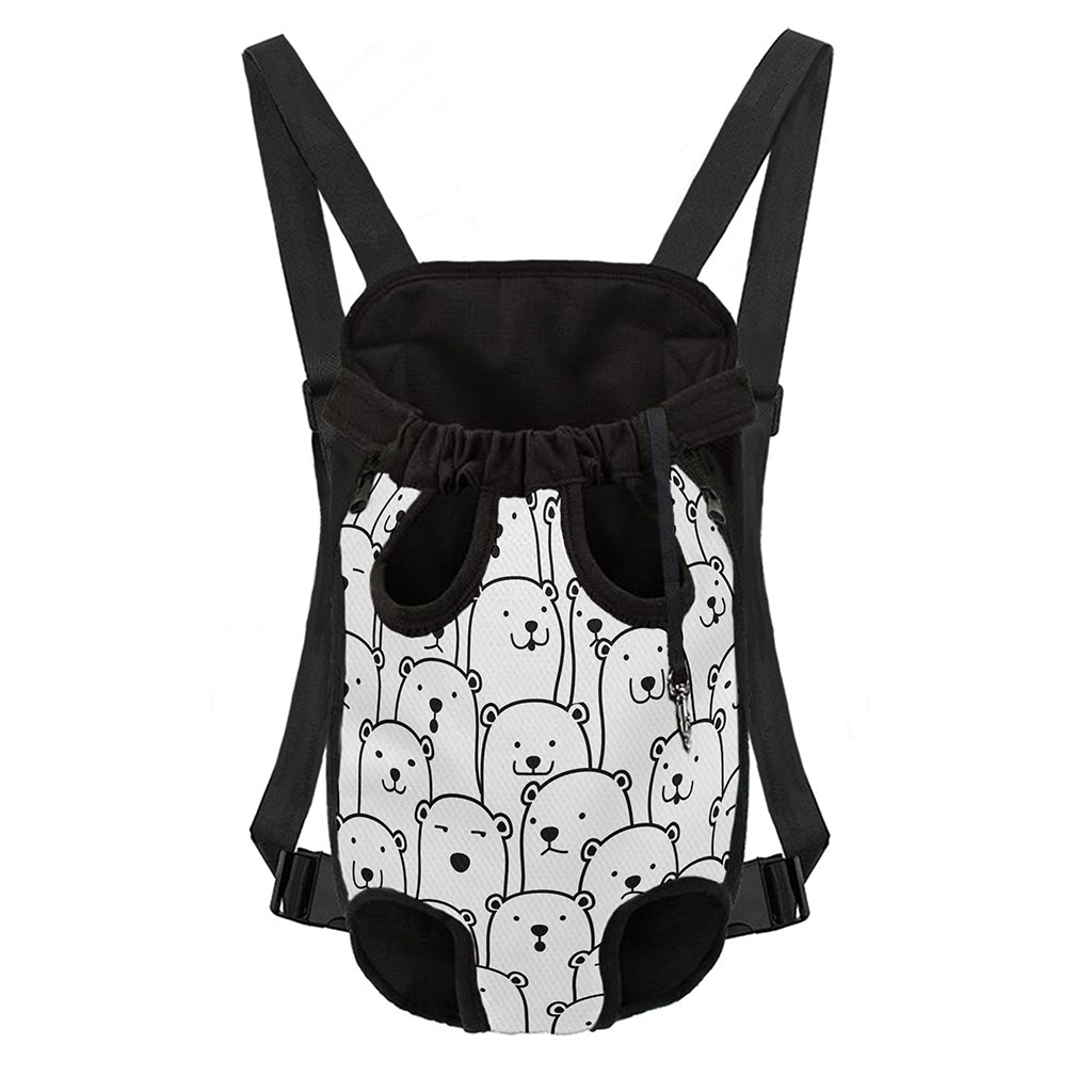 Cute Polar Bear Pattern Print Pet Carrier Backpack