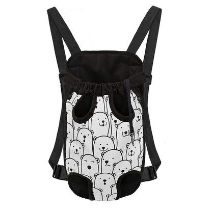 Cute Polar Bear Pattern Print Pet Carrier Backpack