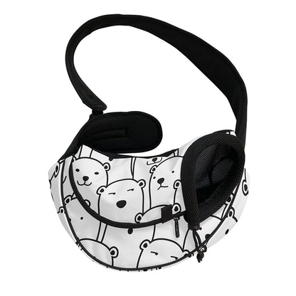 Cute Polar Bear Pattern Print Pet Sling Carrier