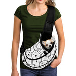 Cute Polar Bear Pattern Print Pet Sling Carrier