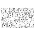 Cute Polar Bear Pattern Print Polyester Doormat