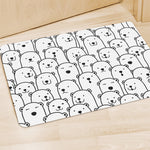 Cute Polar Bear Pattern Print Polyester Doormat