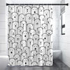 Cute Polar Bear Pattern Print Premium Shower Curtain