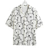 Cute Polar Bear Pattern Print Rayon Hawaiian Shirt