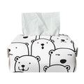 Cute Polar Bear Pattern Print Rectangle Tissue Box Cover