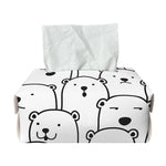 Cute Polar Bear Pattern Print Rectangle Tissue Box Cover