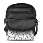 Cute Polar Bear Pattern Print Rectangular Crossbody Bag