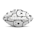 Cute Polar Bear Pattern Print Rugby Ball