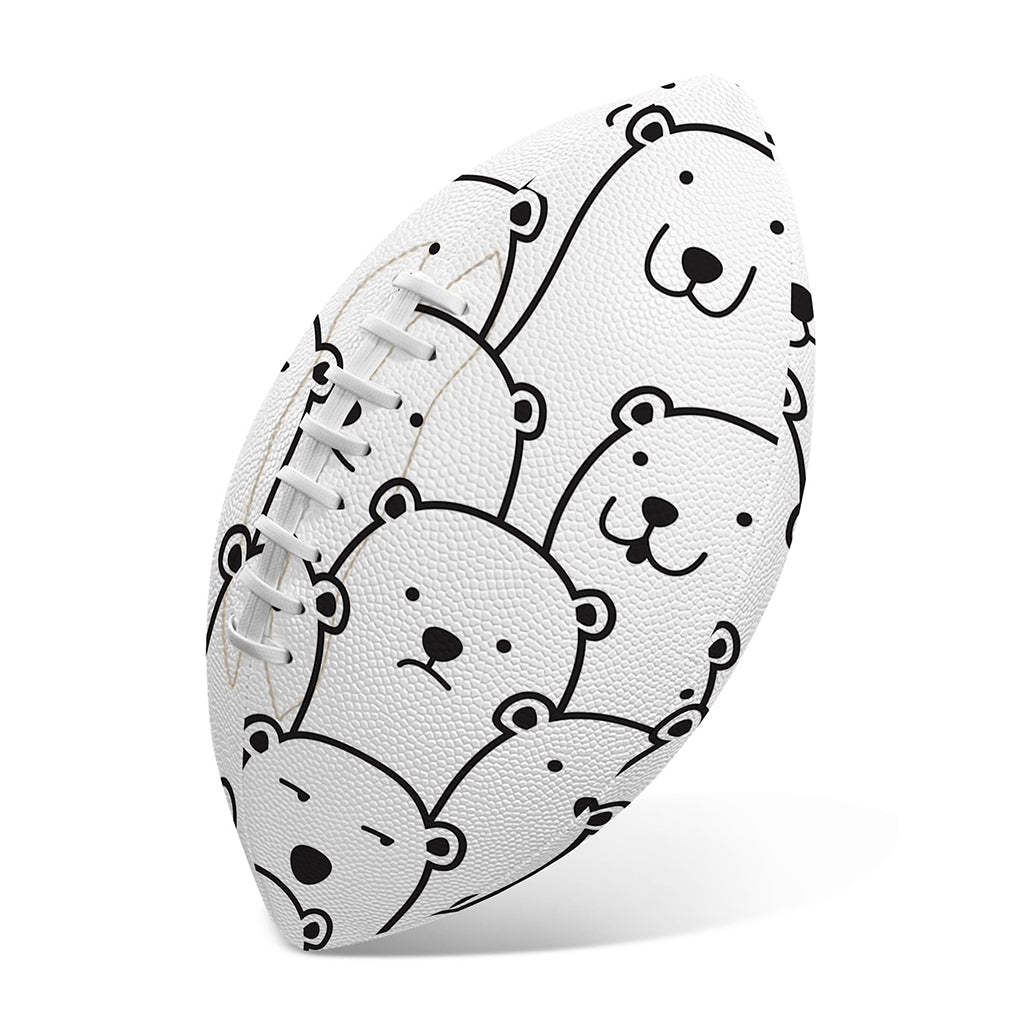 Cute Polar Bear Pattern Print Rugby Ball