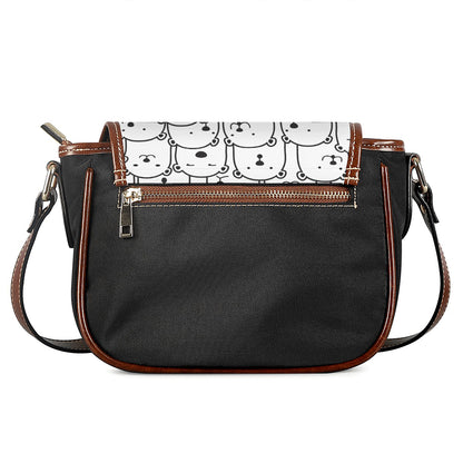 Cute Polar Bear Pattern Print Saddle Bag