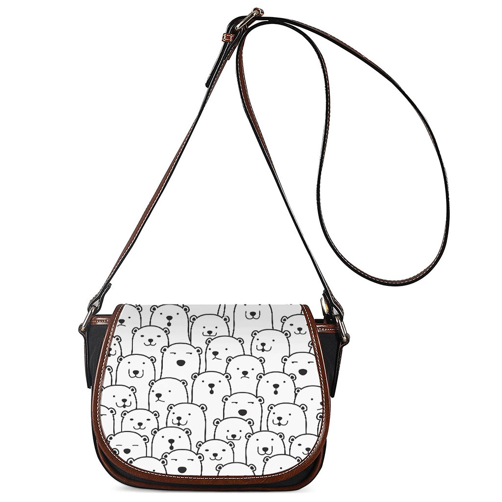 Cute Polar Bear Pattern Print Saddle Bag