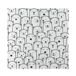 Cute Polar Bear Pattern Print Silk Bandana
