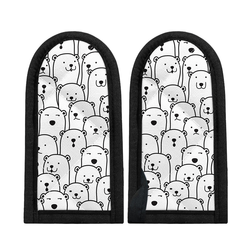 Cute Polar Bear Pattern Print Skillet Handle Cover