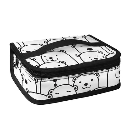Cute Polar Bear Pattern Print Small Lunch Bag