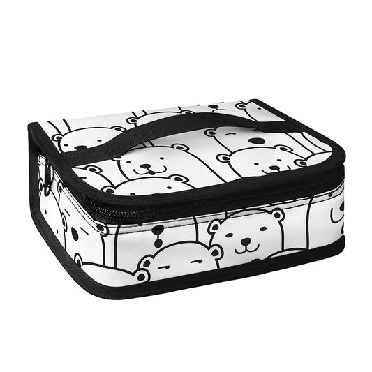 Cute Polar Bear Pattern Print Small Lunch Bag
