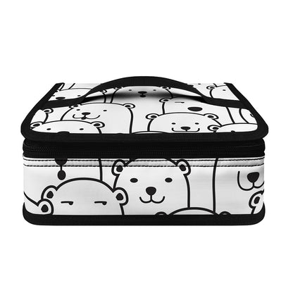 Cute Polar Bear Pattern Print Small Lunch Bag