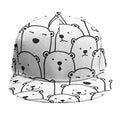 Cute Polar Bear Pattern Print Snapback Cap