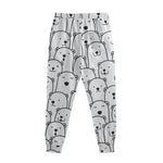 Cute Polar Bear Pattern Print Sweatpants